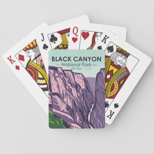 Black Canyon Of The Gunnison National Park Vintage Poker Cards