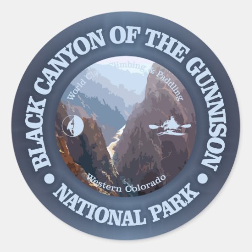 Black Canyon of the Gunnison NP C Classic Round Sticker