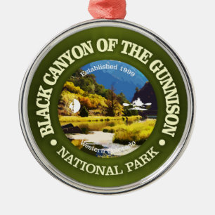 Black Canyon of the Gunnison (rd)2 Metal Ornament