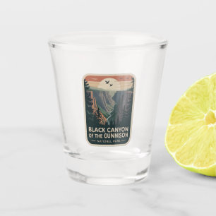 Black Canyon of the Gunnison Retro Badge Shot Glass