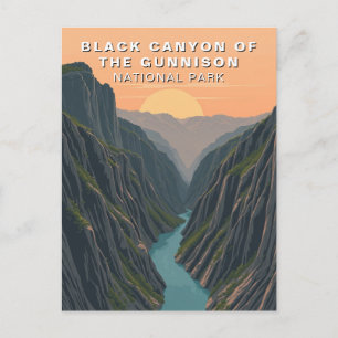 Black Canyon of the Gunnison Travel USA Postcard