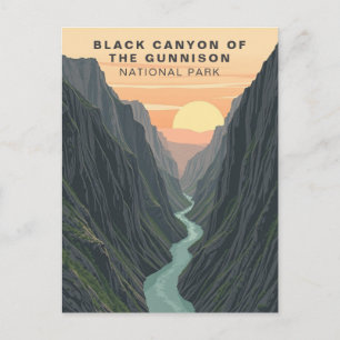 Black Canyon of the Gunnison Vintage USA Postcard