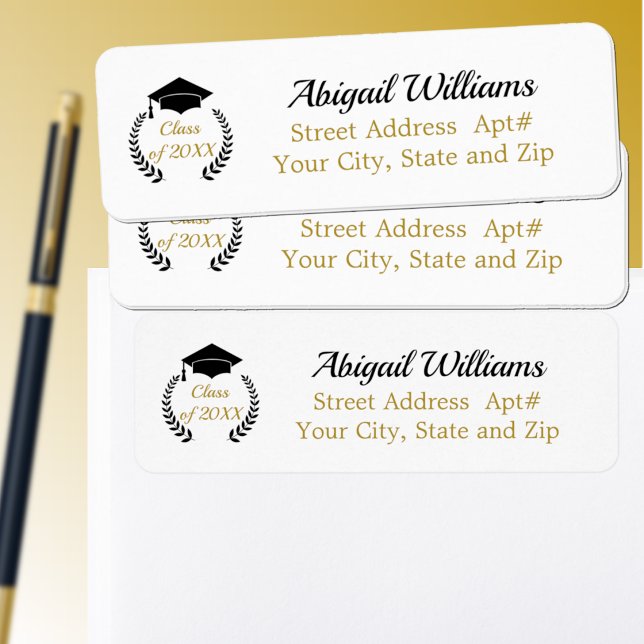 Black Cap and Laurel Graduation Label (Creator Uploaded)