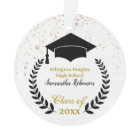 Black Cap and Laurel Graduation Ornament