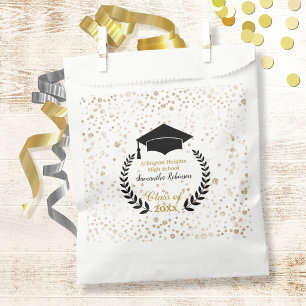 Black Cap and Laurel Graduation Party  Favor Bag