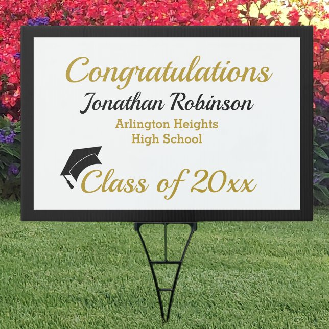 Black Cap Graduation Yard Sign (Creator Uploaded)