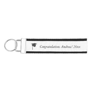 Black Cap Tassel Add Year Name Graduation KeyChain