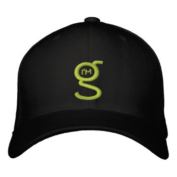 Black Cap W I'm G Embroidered Logo by ImGEEE at Zazzle