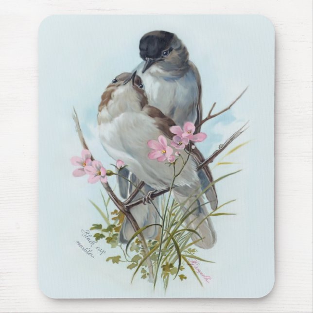 Black Cap Warblers Mouse Pad (Front)