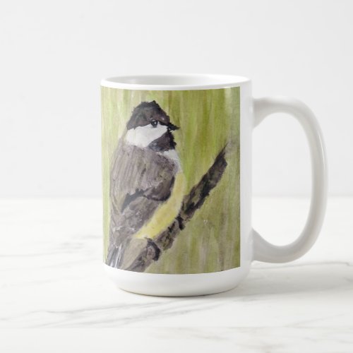 Black_capped Chickadee Bird _ acrylic painting Coffee Mug