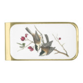 Black-capped Chickadee by Audubon Gold Finish Money Clip (Front)