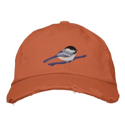 Black-capped Chickadee Embroidered Baseball Hat