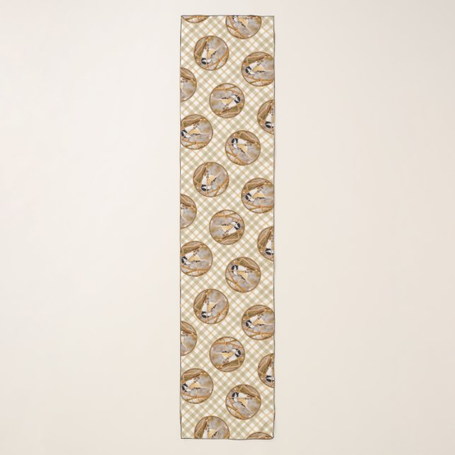 Black-Capped Chickadee in Winter Original Photo Scarf (Front)