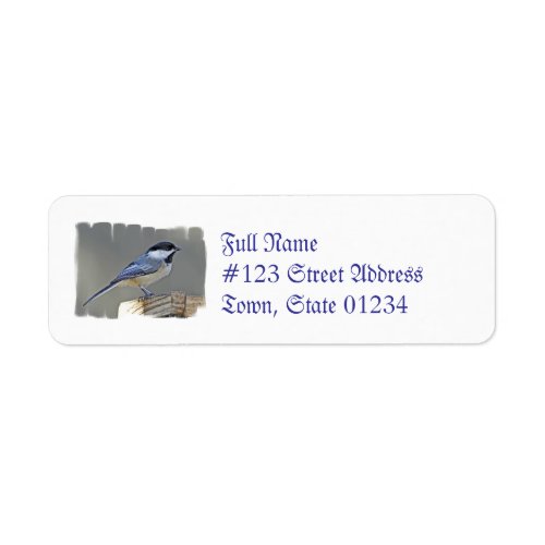 Black Capped Chickadee Mailing Labels