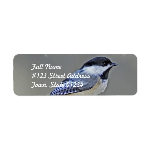 Black Capped Chickadee Mailing Labels