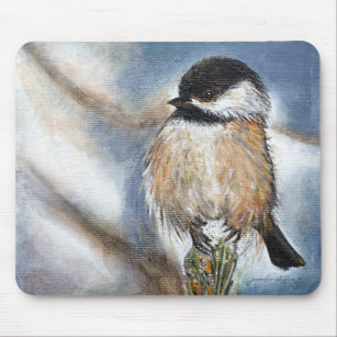 Black Capped Chickadee Mouse Pad