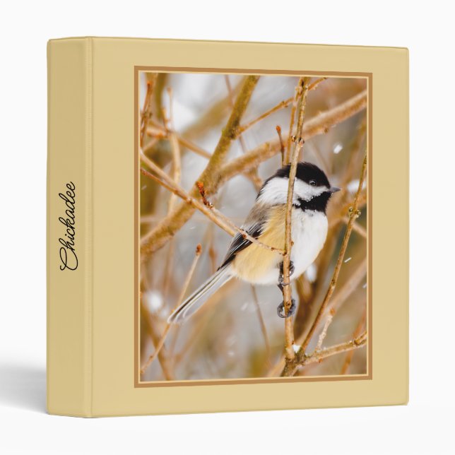 Black-Capped Chickadee - Original Photograph 3 Ring Binder (Front/Spine)