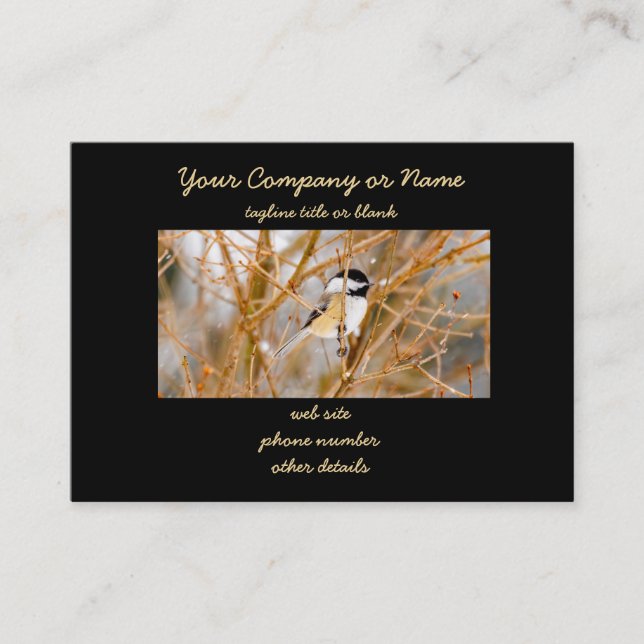Black-Capped Chickadee - Original Photograph Business Card (Front)