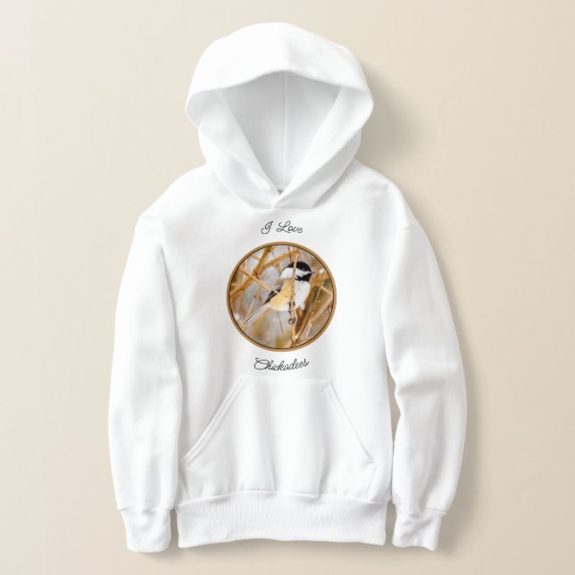 Black-Capped Chickadee - Original Photograph Hoodie (Laydown)