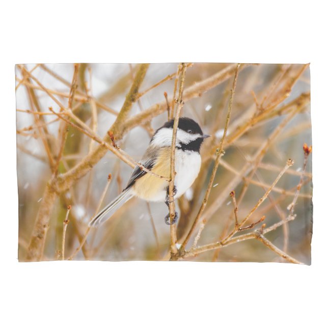 Black-Capped Chickadee - Original Photograph Pillow Case (Front)