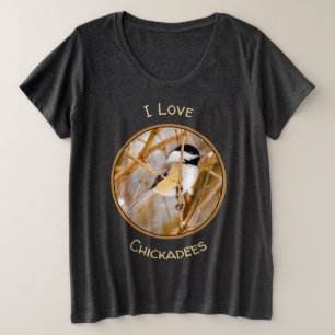 Black-Capped Chickadee - Original Photograph Plus Size T-Shirt