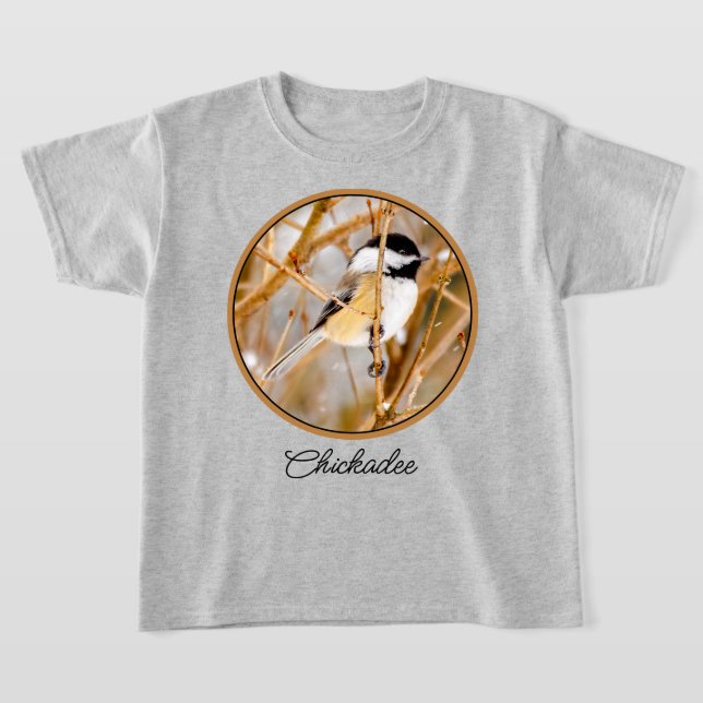 Black-Capped Chickadee - Original Photograph T-Shirt (Laydown)