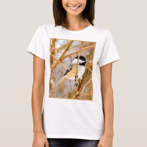 Black_Capped Chickadee _ Original Photograph T_Shirt