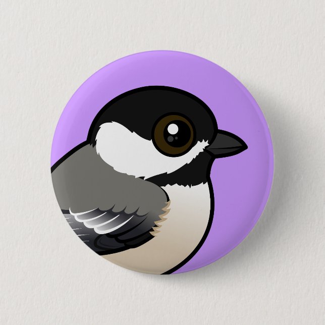 Black-capped Chickadee Pinback Button (Front)
