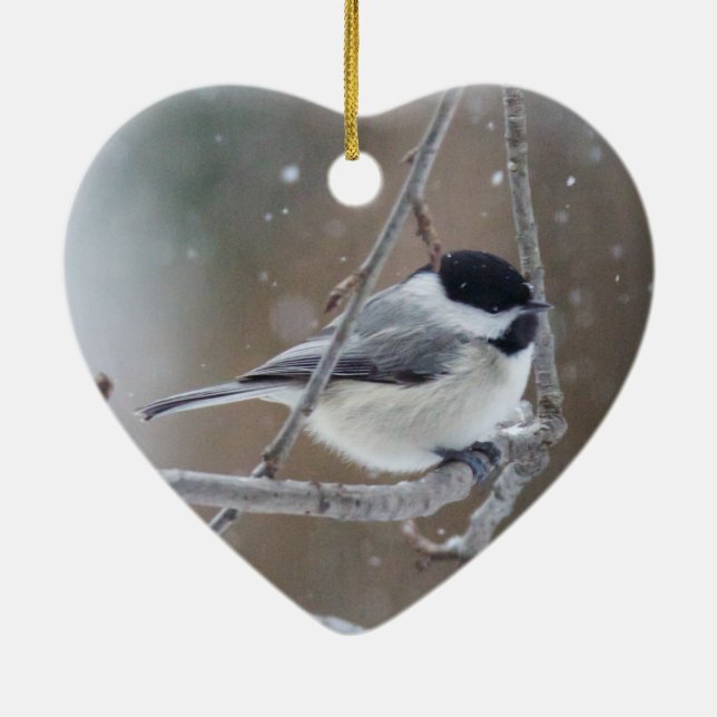 Black-capped Chickadee - Songbird Ceramic Ornament (Back)