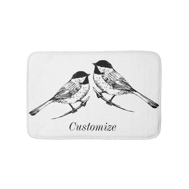 Black-capped Chickadee Thunder_Cove Bath Mat (Front)