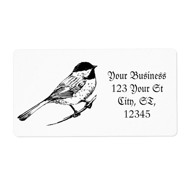 Black-capped Chickadee Thunder_Cove Label (Front)