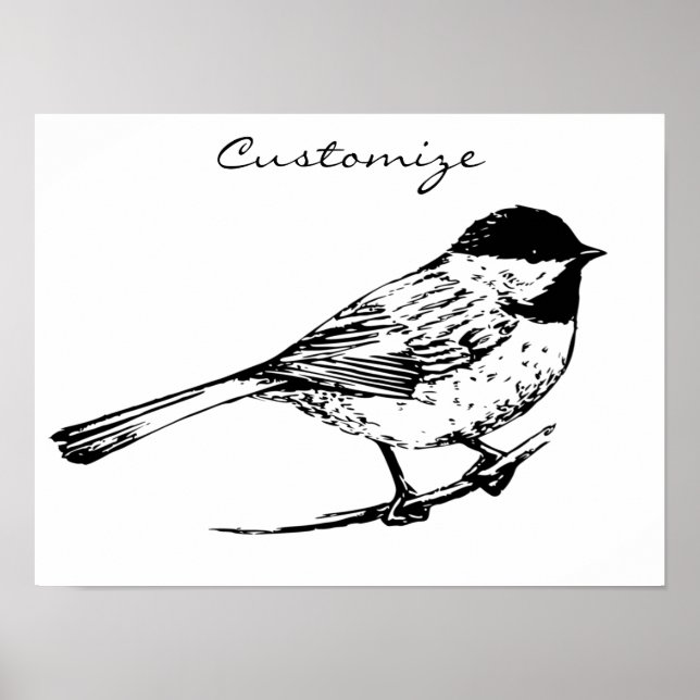 Black-capped Chickadee Thunder_Cove Poster (Front)