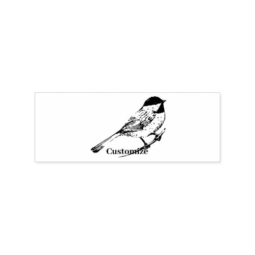 Black_capped Chickadee Thunder_Cove Rubber Stamp