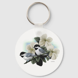 Black Capped Chickadees Keychain