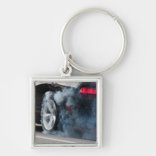 Black car burnout keychain (Front)