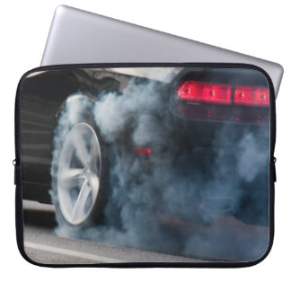 Black car burnout laptop sleeve