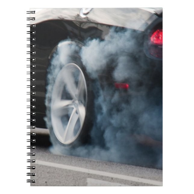 Black car burnout notebook (Front)