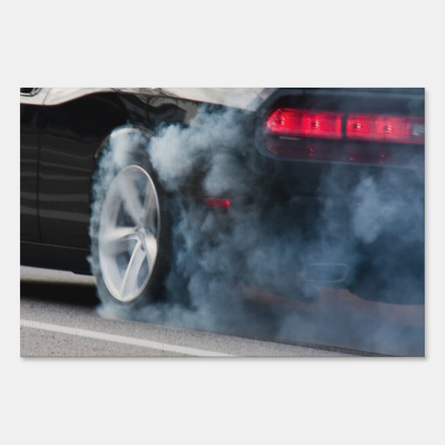 Black car burnout sign (Front)
