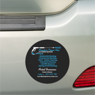 Black Car Detail Pressure Power Washing CLEANING Magnet