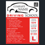 Black Car Logo, Driving School, Instructor Advert Flyer<br><div class="desc">Black Car Logo,  Driving School,  Instructor Advertising Flyer by The Business Card Store.</div>