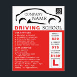 Black Car Logo, Driving School, Instructor Advert Flyer<br><div class="desc">Black Car Logo,  Driving School,  Instructor Advertising Flyer by The Business Card Store.</div>