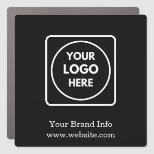 Black Car Magnet   Custom Modern Business Logo 