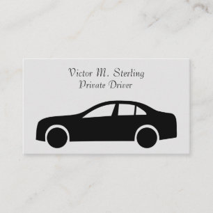 Black Car Print Private Driver Business Card