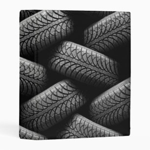 Black Car Tires Mini Binder