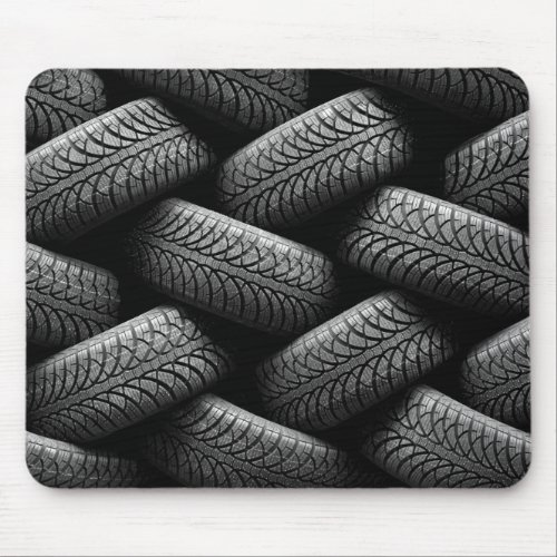 Black Car Tires Mouse Pad