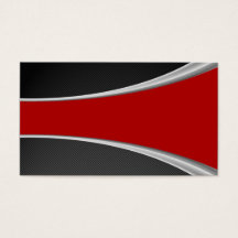 Black Carbon Fiber and Red Stripe Business Card