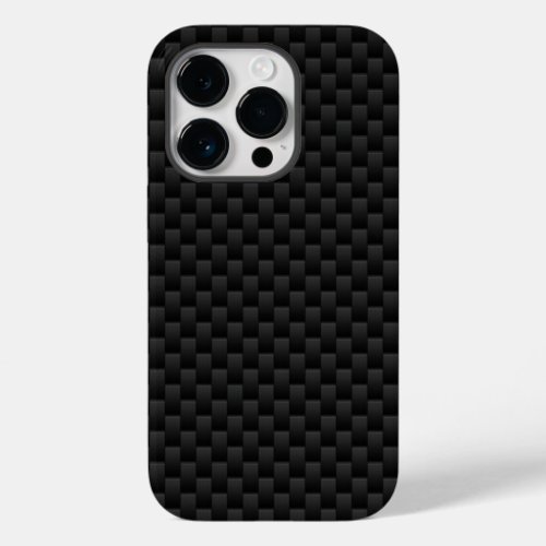 Black Carbon Fiber Automotive Texture Case_Mate iPhone 14 Pro Case