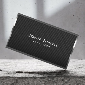 Black Carbon Fiber Chauffeur Business Card