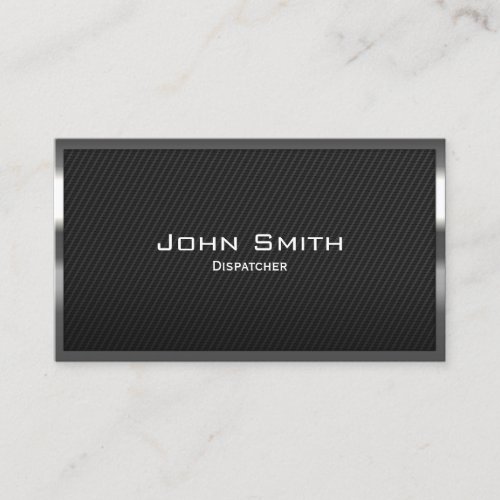 Black Carbon Fiber Dispatcher Business Card