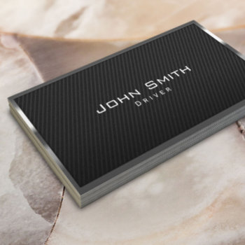 Black Carbon Fiber Driver Business Card by cardfactory at Zazzle